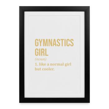 Gymnastique Gymnastique Gymnastique - Affiche encadrée (27 × 37 cm) - noir - Devant