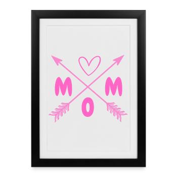 MOM Heart Cross Arrows - Framed poster (27 × 37 cm) - black - Front