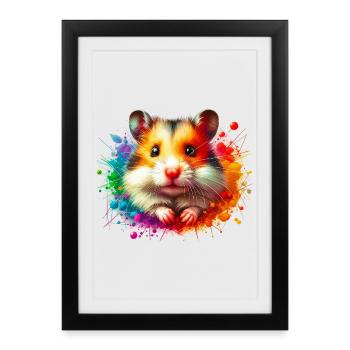 Hamster - Affiche encadrée (27 × 37 cm) - noir - Devant