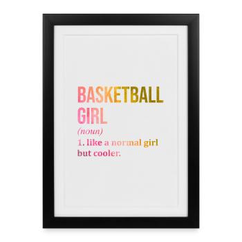 Basketball Basketball Basketball - Affiche encadrée (27 × 37 cm) - noir - Devant
