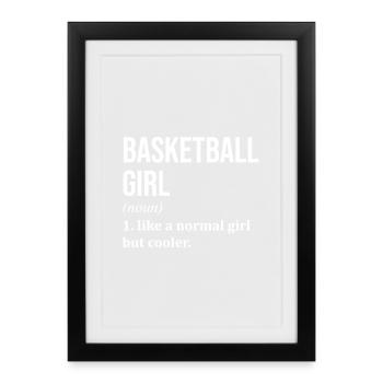 Basketball Basketball Basketball - Affiche encadrée (27 × 37 cm) - noir - Devant