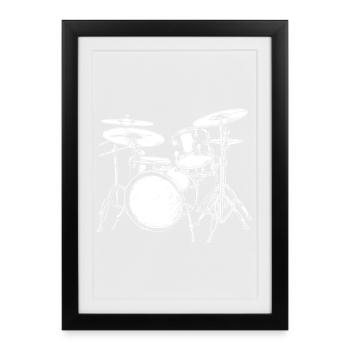 Croquis de piège - Affiche encadrée (27 × 37 cm) - noir - Devant