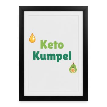 Keto Buddy - Framed poster (27 × 37 cm) - black - Front