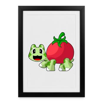 Tomate tortue - Affiche encadrée (27 × 37 cm) - noir - Devant