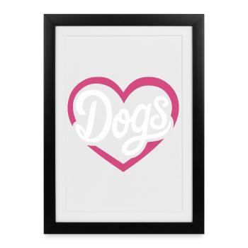 Love Dogs - Framed poster (27 × 37 cm) - black - Front