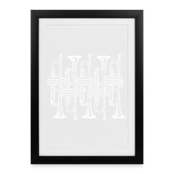 Trumpet - Framed poster (27 × 37 cm) - black - Front