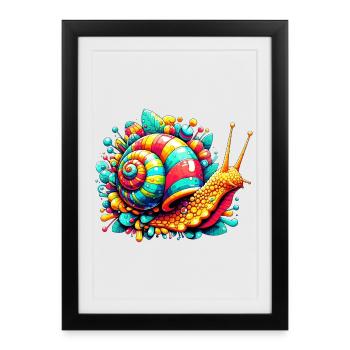 Escargot - Affiche encadrée (27 × 37 cm) - noir - Devant