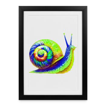 Snail - Framed poster (27 × 37 cm) - black - Front