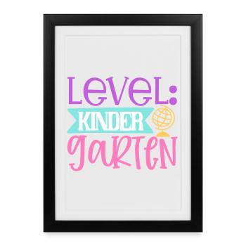 Niveau : Maternelle - Affiche encadrée (27 × 37 cm) - noir - Devant