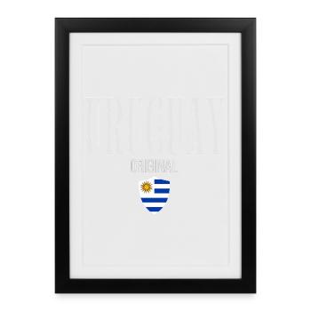 Originaire d’Uruguay, né en Uruguay - Affiche encadrée (27 × 37 cm) - noir - Devant