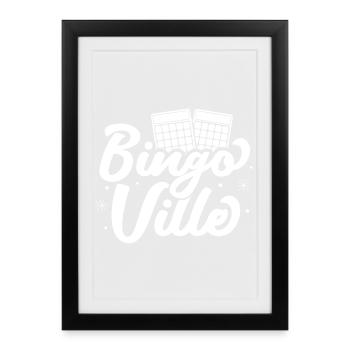 Bingo Player Ville Bingo - Framed poster (27 × 37 cm) - black - Front