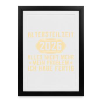Partial retirement 2026 - colleague in early retirement - Framed poster (27 × 37 cm) - black - Front