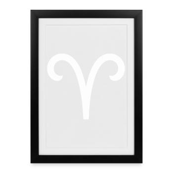 Aries Zodiac Symbol Aries Horoscope Aries - Framed poster (27 × 37 cm) - black - Front