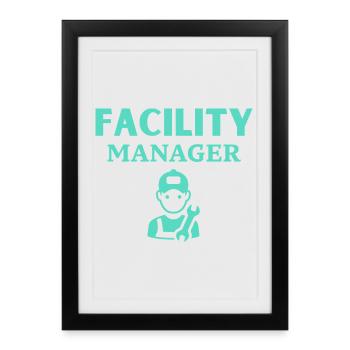 Gestionnaire d’installations - Affiche encadrée (27 × 37 cm) - noir - Devant