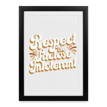 Lactose intolerance Lactose intolerant - Framed poster (27 × 37 cm) - black - Front