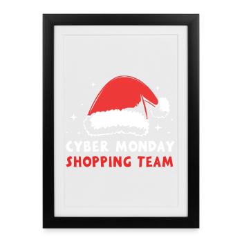 Cyber Monday shopping spree - Framed poster (27 × 37 cm) - black - Front