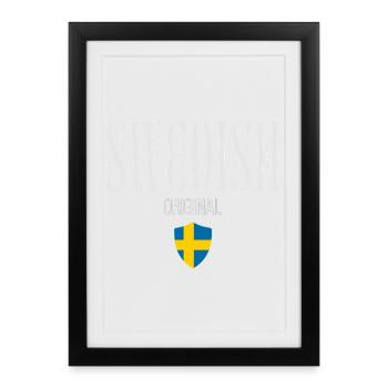Original Swedish, Swedish Pride - Framed poster (27 × 37 cm) - black - Front