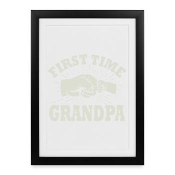 Papy en devenir pour la première fois - Affiche encadrée (27 × 37 cm) - noir - Devant