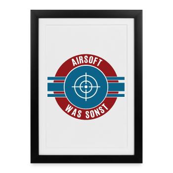 Airsoft Airsoft Game Airsoft Team Terrain Game - Framed poster (27 × 37 cm) - black - Front