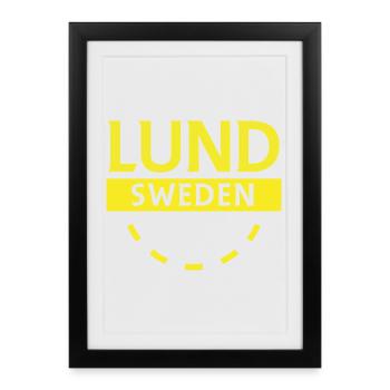 Lund Sweden City Logo - Framed poster (27 × 37 cm) - black - Front