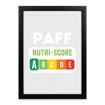 PAFF Nutriscore A – Offbeat humour - Framed poster (27 × 37 cm) - black - Front