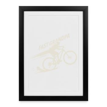 Vélo de montagne rapide pour grand-père E-Bike Cadeau pour grand-père - Affiche encadrée (27 × 37 cm) - noir - Devant