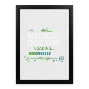 Medical Doctor Loading - Framed poster (27 × 37 cm) - black - Front