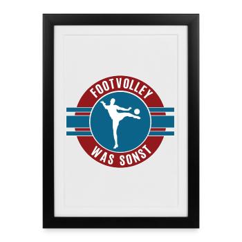 Footvolley Team Footvolley Player - Framed poster (27 × 37 cm) - black - Front