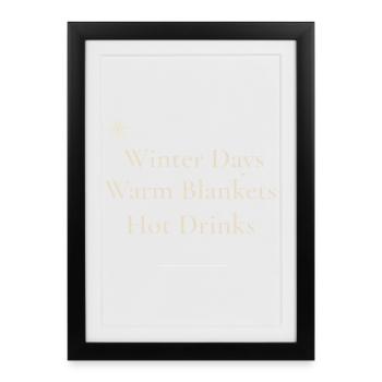 Cozy Winter Vibes - Affiche encadrée (27 × 37 cm) - noir - Devant