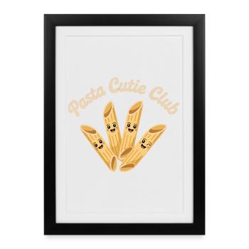Club des Pâtes Mignonnes - Affiche encadrée (27 × 37 cm) - noir - Devant