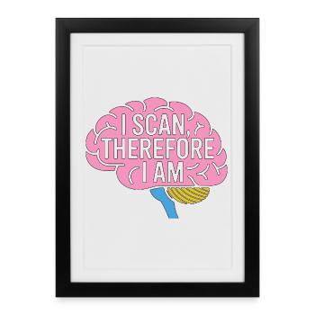 Technicien IRM Je fais un scanner donc je suis radiologue - Affiche encadrée (27 × 37 cm) - noir - Devant