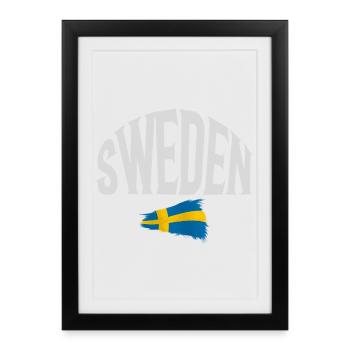 Suède - Affiche encadrée (27 × 37 cm) - noir - Devant
