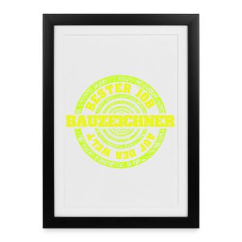 Cadeau pour le dessinateur - Affiche encadrée (27 × 37 cm) - noir - Devant
