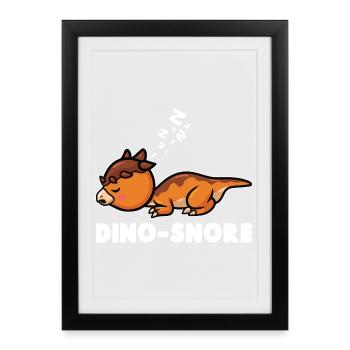 Paléontologie des dinosaures Sommeil des dinosaures - Affiche encadrée (27 × 37 cm) - noir - Devant