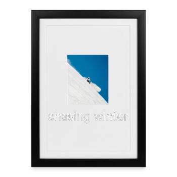 Chasing Winter - Framed poster (27 × 37 cm) - black - Front