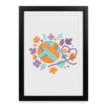 Funny Crochet Lover Crochet Yarn Lovers Crochet - Framed poster (27 × 37 cm) - black - Front