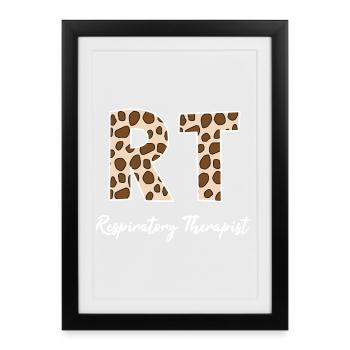 Respiratory Therapy Nurse Leopard Print - Framed poster (27 × 37 cm) - black - Front
