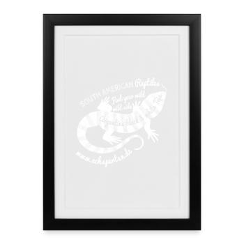 South American lizard - Framed poster (27 × 37 cm) - black - Front