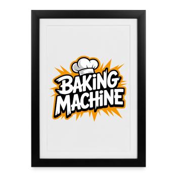 Baking Machine Fun - Framed poster (27 × 37 cm) - black - Front