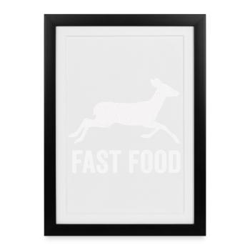 Chemise humoristique de chasse pour chasseurs - Affiche encadrée (27 × 37 cm) - noir - Devant