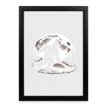 Bigfoot Eishockeyspieler - Framed poster (27 × 37 cm) - black - Front