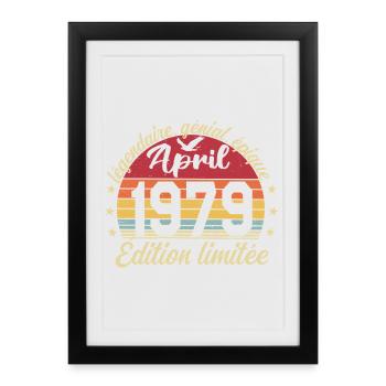 1979 April Anniversary April 1979 - Framed poster (27 × 37 cm) - black - Front
