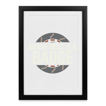 Track Day Brake Dust Hpde Track Car Autocross - Framed poster (27 × 37 cm) - black - Front