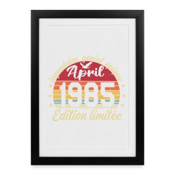 1985 April Anniversary April 1985 - Framed poster (27 × 37 cm) - black - Front