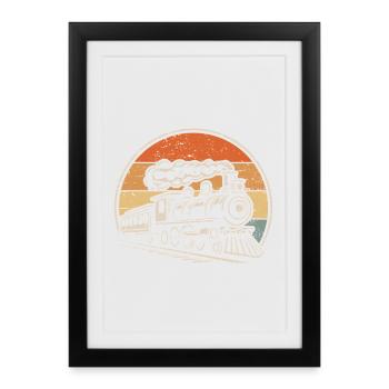 Locomotive, Railway, Steam Locomotive, Model Railway - Framed poster (27 × 37 cm) - black - Front