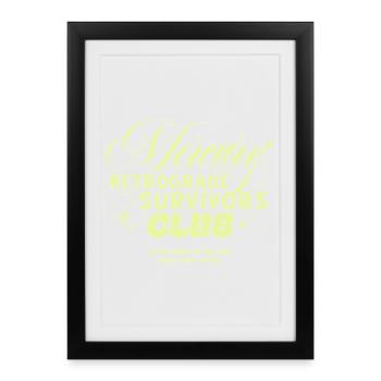 Club des survivants de Mercure rétrograde - Affiche encadrée (27 × 37 cm) - noir - Devant