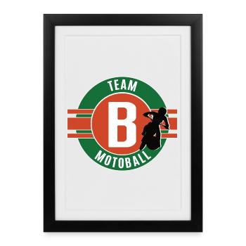 Motoball Team B Team Player Game - Framed poster (27 × 37 cm) - black - Front