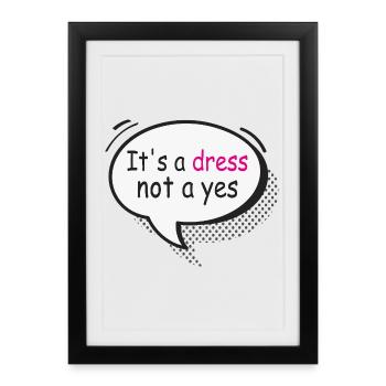 C’est une robe, pas une chemise statement - Affiche encadrée (27 × 37 cm) - noir - Devant