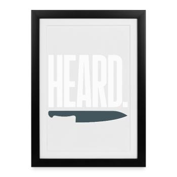 Ligne de préparation cuisine Cuisine Back of House - Affiche encadrée (27 × 37 cm) - noir - Devant