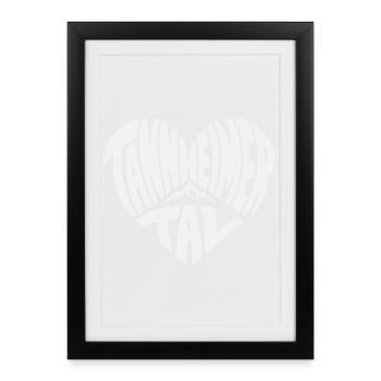 Tannheimer Tal Heart Shape Mountain Logo - Framed poster (27 × 37 cm) - black - Front